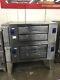 Bakers Pride Ds-805 48 Double Stack Gas Pizza Deck Oven 7 Height Refurb