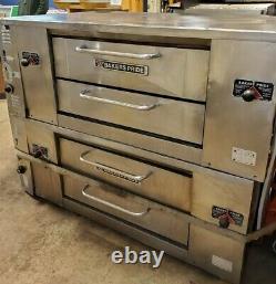 Bakers Pride DS-805 Double Stack 2 Deck Gas Pizza Ovens GOOD STONES TECH-TESTED