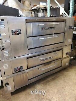 Bakers Pride DS-805 Double Stack 2 Deck Gas Pizza Ovens GOOD STONES TECH-TESTED