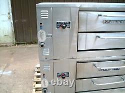 Bakers Pride Ds805 Natural Deck Gas Double Pizza Ovens New Stones With Legs