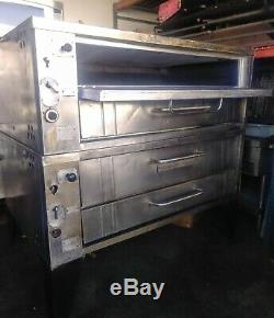 Bakers Pride E541 Natural Gas Double Deck Pizza Ovens