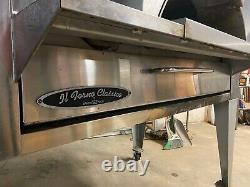 Bakers Pride FC-616 Natural Gas Single Deck Pizza Oven with Trim & Hood Package