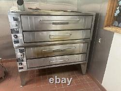 Bakers Pride Model 451 Double Deck Oven- Natural Gas With Stones. Tested Working