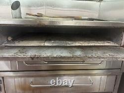 Bakers Pride Model 451 Double Deck Oven- Natural Gas With Stones. Tested Working