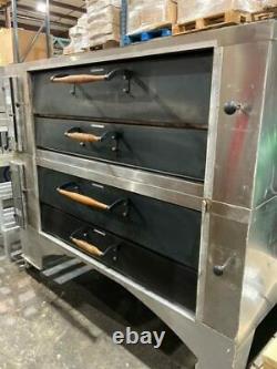 Bakers Pride Y-600 Double Stack Natural Gas Pizza Deck Oven