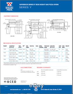 Bakers Pride Y 600 Gas Pizza Deck Oven