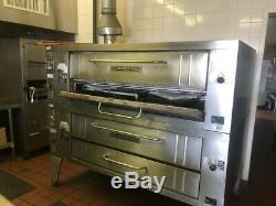 Bakers Pride Y-602 Natural Gas / Lp Double Deck Pizza Ovens Removed Working