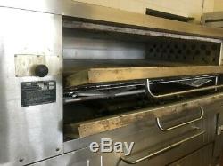 Bakers Pride Y-602 Natural Gas / Lp Double Deck Pizza Ovens Removed Working