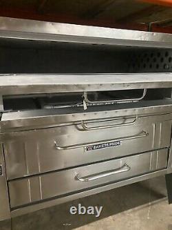 Bakers Pride Y-602 Natural Gas / Lp Double Deck Pizza Ovens Removed Working