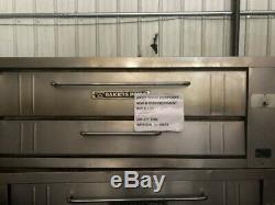 Bakers Pride Y-602 Natural Gas / Lp Double Deck Pizza Ovens Removed Working