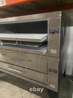 Bakers Pride Y-602 Natural Gas / Lp Double Deck Pizza Ovens Removed Working