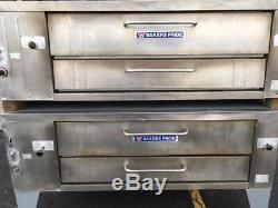 Bakers Pride Y-602 Natural Gas / Lp Double Deck Pizza Ovens Y-600 Cleaned Tested