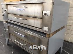 Bakers Pride Y-602 Natural Gas / Lp Double Deck Pizza Ovens Y-600 Cleaned Tested