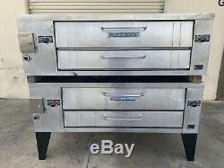 Bakers Pride Y-602 Y-600 Double Deck Natural Gas Pizza Ovens Reconditioned