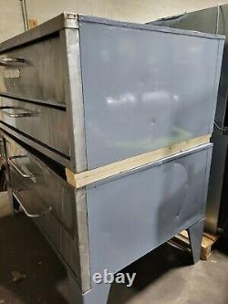 Bakers Pride Y451 452 Double Pizza Deck Oven Natural Gas 160,000 Btu Stone Deck