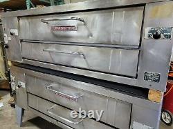 Bakers Pride Y600 Double Pizza Deck Oven Natural Gas 240,000 Btu Stone Deck