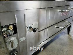Bakers Pride Y600 Double Pizza Deck Oven Natural Gas 240,000 Btu Stone Deck