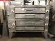 Bakers Pride Y602 Double-stacked Gas Pizza Deck Ovens 60 Deck Refurbished