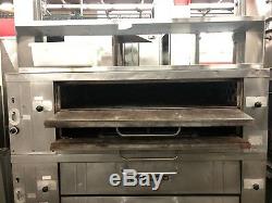 Bakers Pride Y602 Double-Stacked Gas Pizza Deck Ovens 60 Deck Refurbished