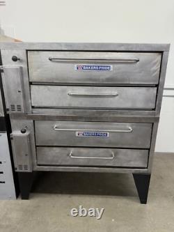 Bakers pride 352 natural gas double deck pizza ovens