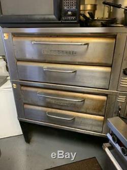 Blodgett 911 double gas deck pizza oven with stones excellent