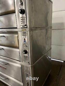 Blodgett 961 Triple Stack Natural Gas Deck Pizza Oven with Stones! WORKS GREAT
