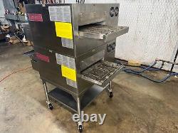 Blodgett MT1828G Gas Double Stack Pizza Conveyor Ovens. VIDEO DEMO