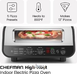 CHEFMAN Indoor Pizza Oven Makes 12 Inch Pizzas in Minutes Stainless Steel