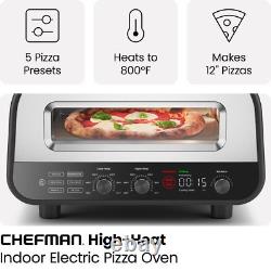 CHEFMAN Indoor Pizza Oven Makes 12 Inch Pizzas in Minutes Stainless Steel