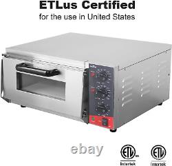 CROSSON ETL Listed Countertop Electric Indoor Commercial Pizza Oven with Pizza S