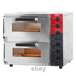 CROSSON ETL listed Commercial Double Deck 16 inch Countertop Electric Pizza O