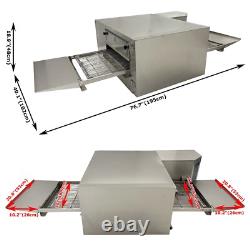 Chain Type Conveyor Pizza Oven Commercial Baking Oven 360° Dual Fan Heating 220V