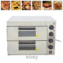 Commercial 110V Electric Double-decker Pizza Oven Meat Cookies Cake Oven 3KW