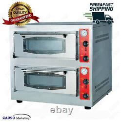 Commercial 2 Deck Gas Pizza Oven With Firestone Machine