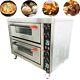 Commercial 220v Double-deck Electric Oven For Pizza Bread Meat Etc With Casters
