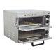 Commercial Bread Making Machines Double Electric Pizza Oven Pizza 110v 3kw