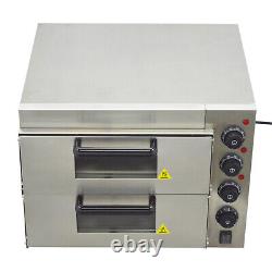 Commercial Bread Making Machines Double Electric Pizza Oven Pizza 110v 3kW