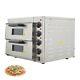 Commercial Countertop Electric Pizza Oven 16 Inches Double Deck Layer 220v 3kw
