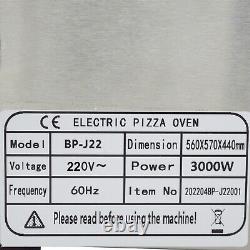 Commercial Countertop Electric Pizza Oven 16 Inches Double Deck Layer 220V 3KW