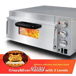 Commercial Countertop Electric Pizza Oven Indoor for 14 Pizza Stainless Steel