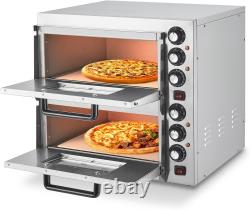 Commercial Countertop Pizza Oven Electric Pizza Oven with Crumb Tray, Timer