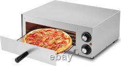 Commercial Countertop Pizza Oven Electric Pizza Oven with Crumb Tray, Timer