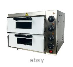 Commercial Electric Double Deck Pizza Oven 3000 W