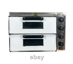 Commercial Electric Double Deck Pizza Oven 3000 W