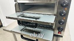 Commercial Electric Double Deck Pizza Oven 3000 W