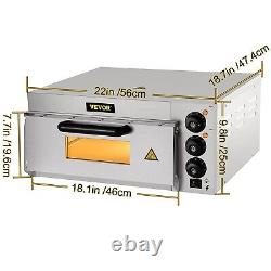 Commercial Electric Pizza Oven Single Deck Layer 110/220V 1300/2000W with Stone