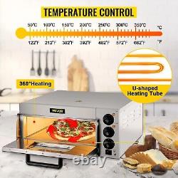 Commercial Electric Pizza Oven Single Deck Layer 110/220V 1300/2000W with Stone