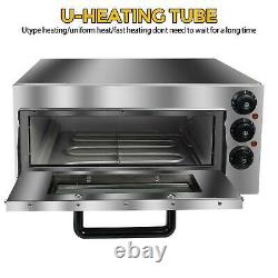 Commercial Electric Pizza Oven Toaster Baking Bread 110V 1400W Single Deck Broil