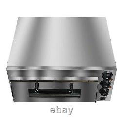 Commercial Electric Pizza Oven Toaster Baking Bread 110V 1400W Single Deck Broil