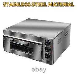 Commercial Electric Pizza Oven Toaster Single Deck Broiler Pizza Machine 2000W